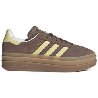 Imagem de adidas Gazelle Tênis feminino, Earth Strata/amarelo pó/branco nuvem, 38