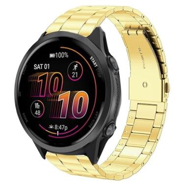 Imagem de Compatível com pulseiras Garmin Forerunner 570, 20 mm, 22 mm, pulseiras de substituição de metal de aço inoxidável compatíveis com Garmin Forerunner 570 42 mm, 47 mm, Forerunner 55, 165, 245, 255, 265