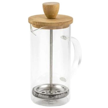 Imagem de Cafeteira Prensa Francesa Vidro 350Ml Com Tampa Bambu Café - Kadê