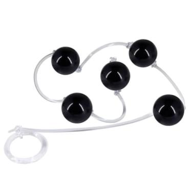 Imagem de Bolinha Tailandesa G Em Acrílico Com Fio Em Silicone Acessório Íntimo para Orgasmos BT003-G (PRETO)