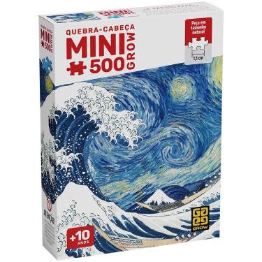 Imagem de Mini Quebra-Cabeça 500 peças A Grande Onda no Céu Estrelado