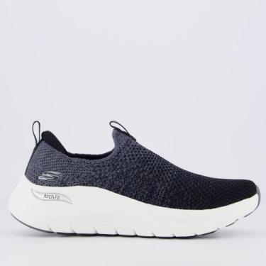 Imagem de Tênis Skechers Arch Fit 2.0 Feminino Preto e Cinza, 37