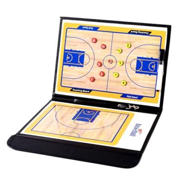 Imagem de Prancheta Tatica Magnetica Basquete Treinador Tecnico Quadra Couro Basketball Basquetebol Basket
