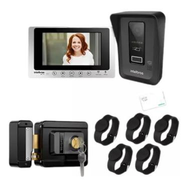 Imagem de Kit Videoporteiro WiFi wT7 Lite Fechadura FX 1500 e Pulseiras RFID - I