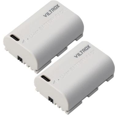 Imagem de Bateria de câmera VILTROX TLP-E6, pacote com 2 unidades de 2400mAh par