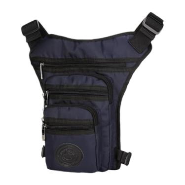Imagem de Deevoka Pochete masculina multifuncional com alça para perna, pochete dobrável para passeios, caminhadas, viagens ao ar livre, Azul Escuro