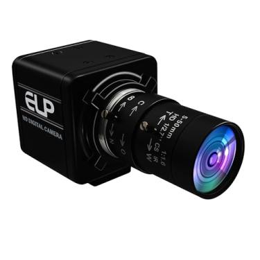 Imagem de ELP Webcam USB Global Shutter – 1080p 90fps, zoom manual, foco variável, câmera close-up AR0234 para laptop