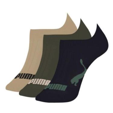 Imagem de Meia Puma Sapatilha Invisível Masculina 4515.001 C/3, Kaki, Verde mili