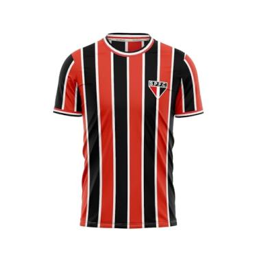 Imagem de CAMISA RETRÔ SÃO PAULO 1969 LISTRADA,ESCUDO BORDADO,MASCULINA, G