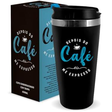 Imagem de Copo Térmico Inox 450ml com Tampa Mantém a Temperatura Café Chá Água Cerveja Bebidas Quentes ou Frias Resistente Durável Livre de BPA Presente Para Viagem Academia Escritório Trabalho Passeio