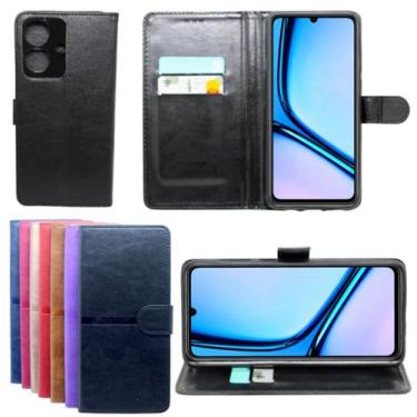 Imagem de Capa Carteira Para Realme Note 60 + Pelicula Privacidade - Mustangshop