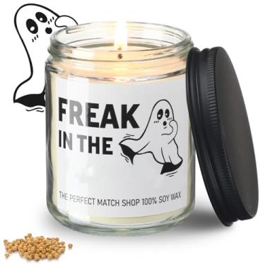 Imagem de Conelist Vela engraçada de Halloween de 200 ml, lembrancinha de festa de Halloween para decoração, vela de pote transparente, presente para mesa de casa interna, tempo de queima de 50 horas