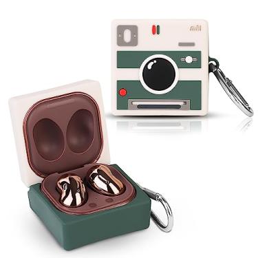 Imagem de Suublg Capa para Samsung Galaxy Buds FE (2023) / Buds2 Pro (2022) / Buds 2 (2021) / Buds Pro (2021) / Buds Live (2020) com chaveiro, capa de proteção de desenho animado de silicone para homens