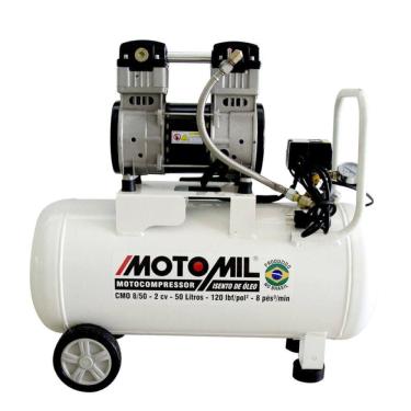 Imagem de Compressor 120lbs 2hp Sem Óleo Cmo-8-50br Motomil 220V
