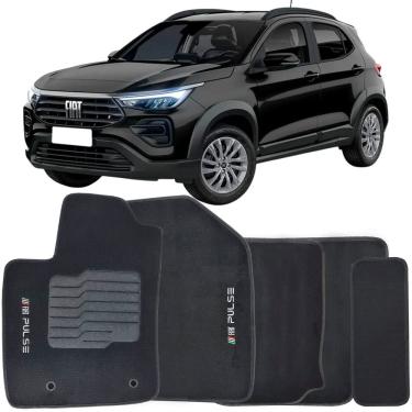 Imagem de Tapete Carpete Pulse 2022 à 2025 Preto Logo Bordado Jogo 5 Peças Personalizado Automotivo