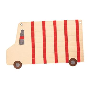 Imagem de YIJU Organizador de armazenamento para pendurar na parede, bolsa para pendurar na porta de parede, prático e fácil de usar, estojo de feltro para loja de, Vermelho