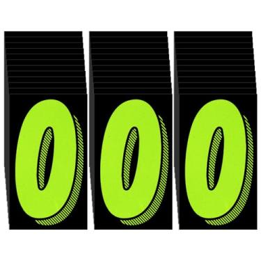 Imagem de AmazingSpark Adesivos de vinil com números de 33 peças para carros, 18 cm x 10 cm Chartreuse adesivos de preço de para-brisa grandes duráveis decalques de vinil suprimentos para concessionárias de