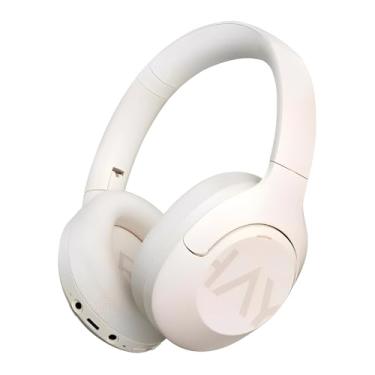 Imagem de Fone de Ouvido Bluetooth S30 Branco Creamy – Cancelamento Ativo de Ruído de 43dB, BT5.4, Áudio Hi-Res, Design Confortável