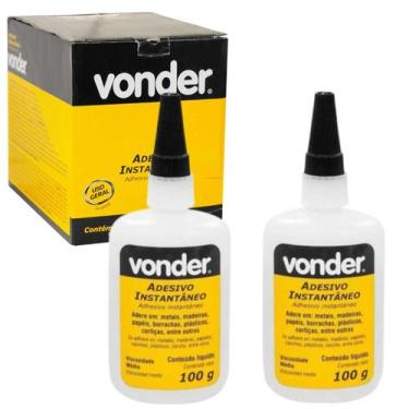 Imagem de Kit 02 Adesivos Instantânea Cola 100g Madeira/metais/papel/borrachas V