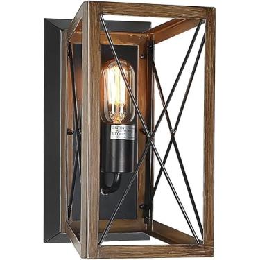 Imagem de Arandelas de parede 1 luz iluminação de parede fazenda retro lâmpada de parede interior metal branco montado na parede lâmpada lâmpada de cabeceira iluminação arandela de parede base E26 para sala de