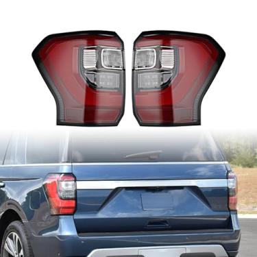 Imagem de Astra Depot Par LH RH IP67 Backup Reverse Running Brake Turn Signal Conjuntos de luz traseira compatíveis com Ford Expedition 2018-2021 LED tipo lanterna traseira JL1Z-13405-H, FO2800272, JL1Z-13404-H