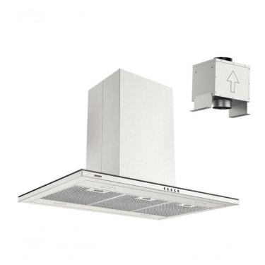 Imagem de Coifa De Ilha Tramontina Slim Isla Split Aço Inox Com Acabamento Acetinado 90cm 220V