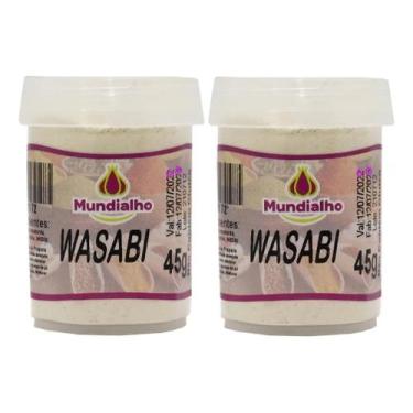 Imagem de Kit Wasabi Em Pó Raiz Forte Pote Mundialho 45g 2unidades