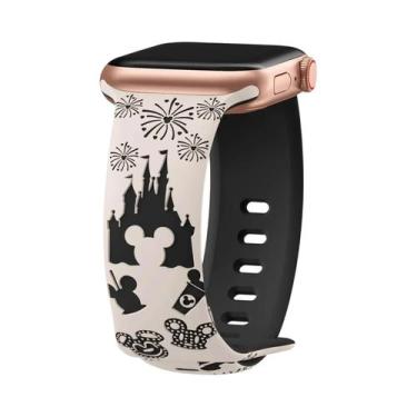 Imagem de Pulseiras De Silicone Para Apple Watch 40mm-49mm Com Gravação Compatív