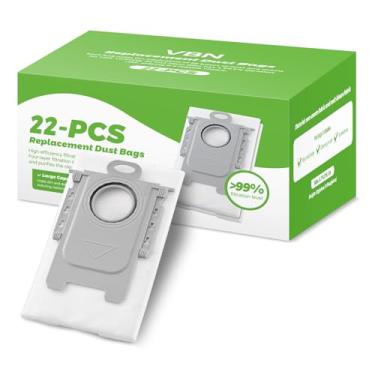 Imagem de VBN 22 sacos de pó Q5 para Roborock S8 Pro Ultra, S8+, Q7 Max+, Q5+, Q5 Max+, S7 Max Ultra, S7 Maxv Ultra e Q8 Max+, substituição de saco de vácuo descartável 3,5L