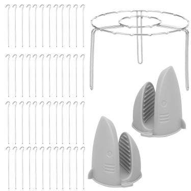 Imagem de Acessórios para fritadeira a ar livre, suporte de espeto vertical 48 para fritadeira a ar, multifuncional, fácil de limpar, aço inoxidável 304, churrasqueira, espetos verticais de carne