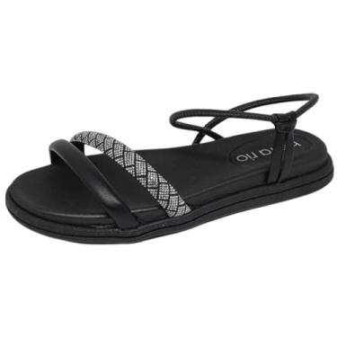 Imagem de Sandália Feminina Flatform Tira Strass Conforto Beira Rio