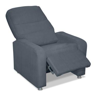 Imagem de Poltrona Decorativa Do Papai Reclinável Confortável Suede - LM Decor -