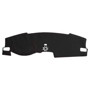 Imagem de Hihaha Capa de painel para Honda Civic 2022-2025 No Hud Capa de painel interior de carro antiderrapante/antipoeira couro preto vermelho linha 1 peça