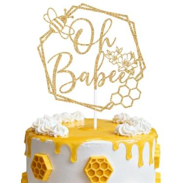 Imagem de Oh Babee Cake Topper, Bumble Bee Oh Baby, Honey Bee Baby Shower Gender Reveal Party Decorations