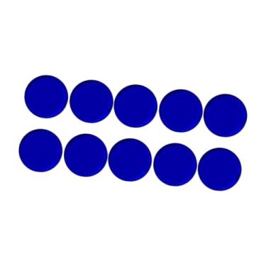 Imagem de UGPLM 10 peças de almofadas para pontas de taco de sinuca, almofadas de virola, peças de reposição de acrílico, 0,55 polegadas, acessório de substituição, Azul