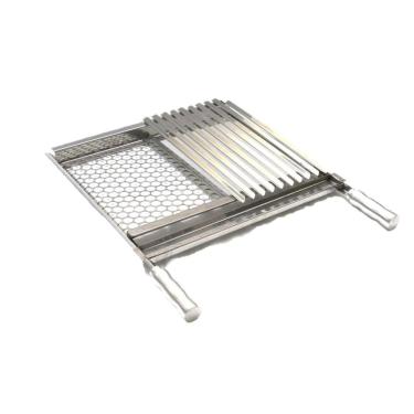 Imagem de Grelha Em Inox Mista Moeda E Argentina Churrasco 50Cm Larg