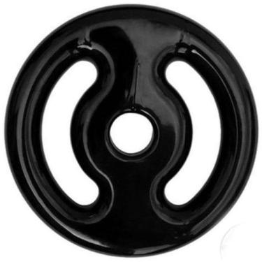 Imagem de Par Anilha Emborrachada 4 Kg Preta Para Halteres