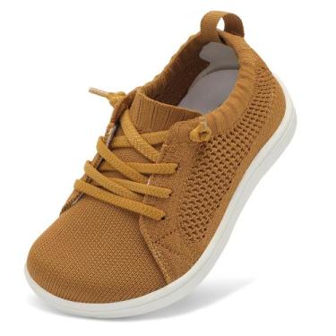 Imagem de Sapatos largos para crianças, tênis LeisFit Barefoot, marrons 10T