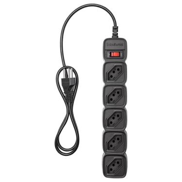 Imagem de Filtro De Linha Intelbras Epe 205+, 5 Tomadas, Bi, 3M, Preto