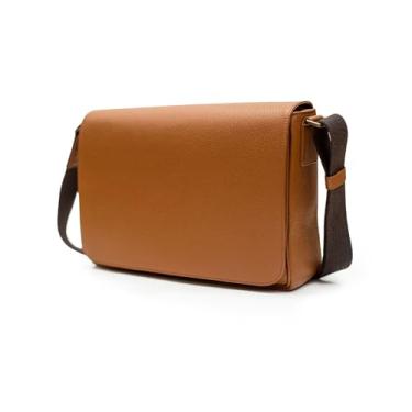 Imagem de Maruse Bolsa mensageiro de couro para homens e mulheres bolsa de ombro para laptop maleta bolsa masculina bolsas de trabalho feitas à mão na Itália, Preto, 9.7 x 13.8 x 4.13 inches, fits up to 14-inch