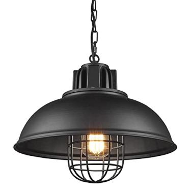 Imagem de YQSLQZZ Lustre de ilha de cozinha vintage, luzes de teto suspensas de casa de fazenda de cúpula industrial, luzes pendentes de mesa de jantar acima da luminária pendente, para sala de jantar pia de