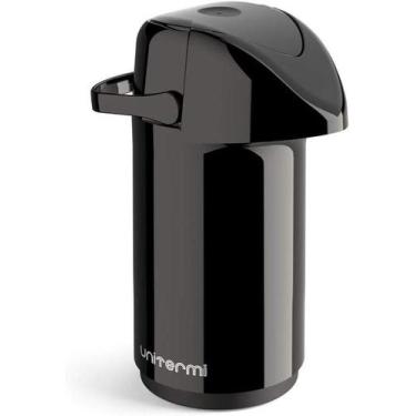 Imagem de Garrafa Termica Pressao 600 ml. Verona Unitermi, Preto
