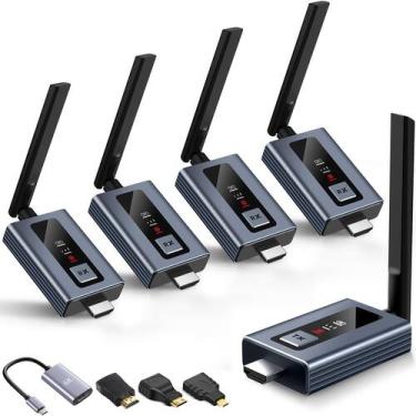 Imagem de Transmissor HDMI sem fio Lielyhod com 4 receptores, alcance de 50 m, 1