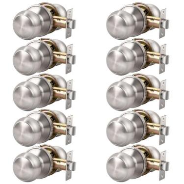 Imagem de Knob Door KNOBWELL Passage Brushed Nickel, pacote com 10