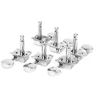 Imagem de Domary Pegs de Afinação de Guitarra Vintage, Semifechados, Teclas Direitas, Botões Cromados, Acessórios para Instrumentos Musicais para Guitarristas