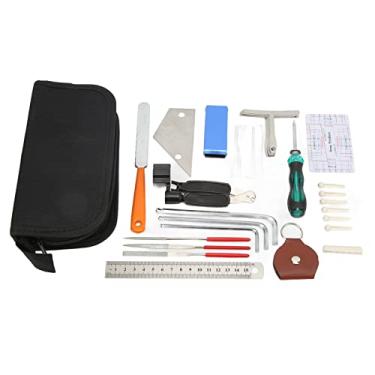 Imagem de RiToEasysports Kit de Ferramentas de Manutenção de Guitarra de 36 Unidades Com Bolsa de Armazenamento, Suprimentos de Instrumentos de Corda para Reparo, Configuração e Manutenção de Guitarra, Aço