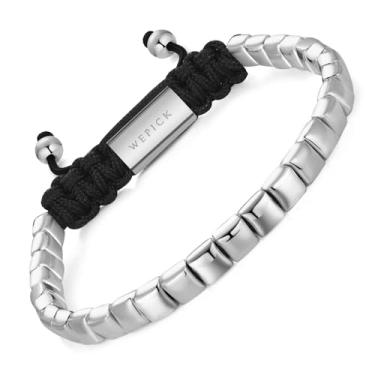 Imagem de WP WEPICK Pulseiras masculinas banhadas a ouro 18 quilates com contas de silicone olho de tigre fofas amizade boho, praia, surfista, Natal, aniversário, joias, presentes modernos, For Wrist 6.5-8 Inch