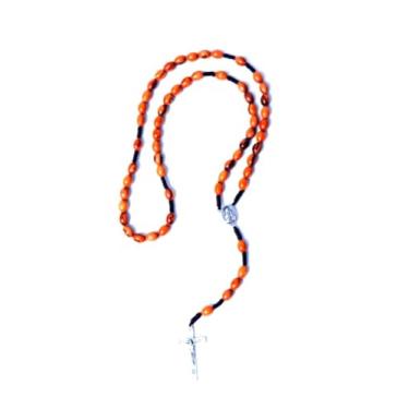 Imagem de LandOfChrist Terço de madeira de oliveira Holy Land, rosário católico, presentes de madeira de oliveira, rosário de madeira com ícone de retrato e crucifixo, pingente de cruz para confirmação e