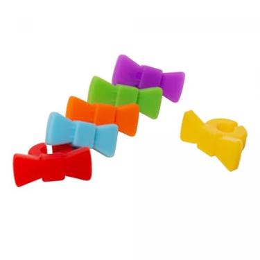 Imagem de Conjunto 6 Marcadores de Taças Gravata Borboleta Sortido em Silicone – Wolff