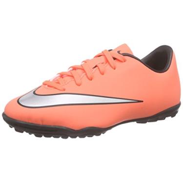Imagem de NIKE Jr Mercurial Victory V TF, botas de futebol unissexo para adulto, Amarelo prateado roxo Brght Mng Mtllc Slvr Hypr Trq, 32 EU